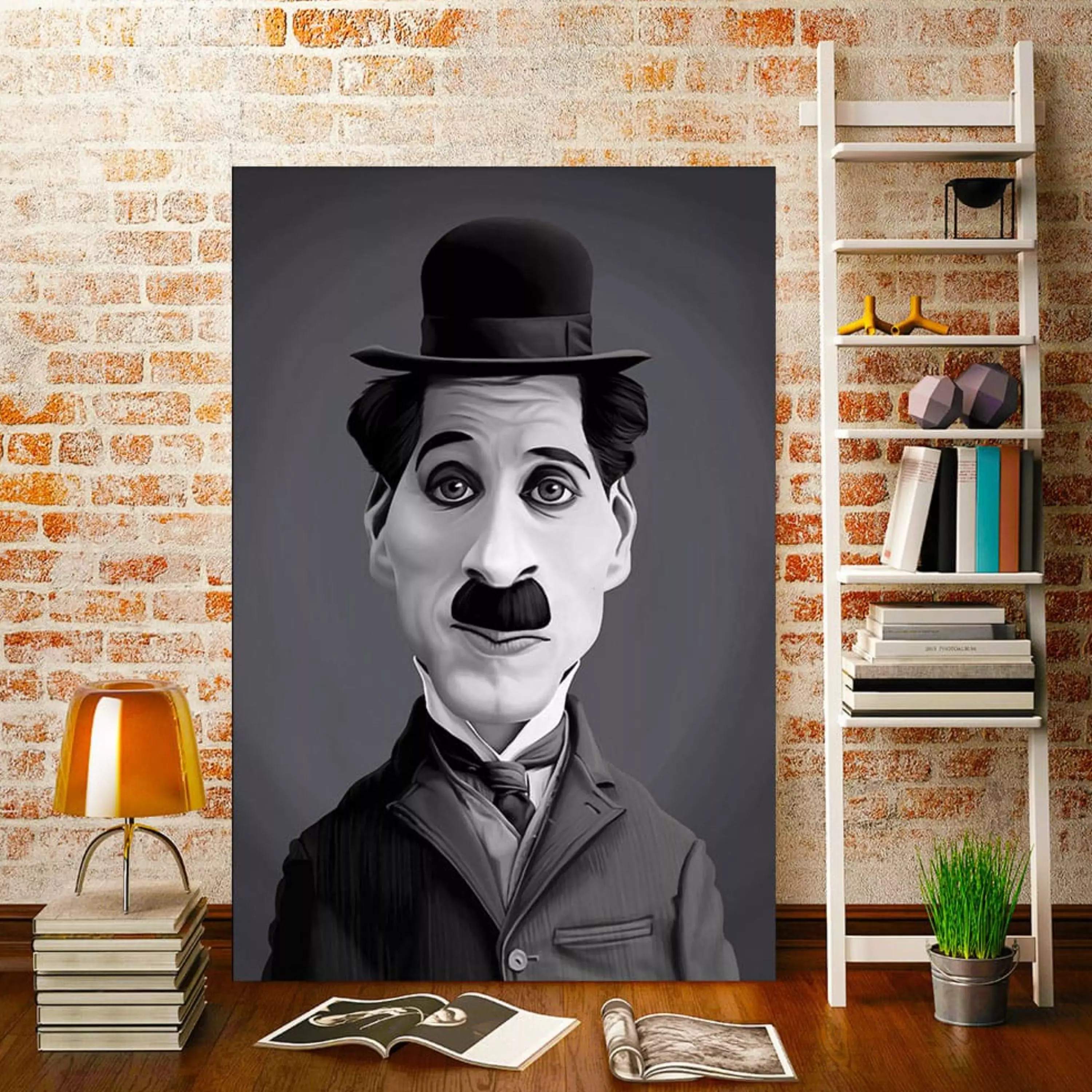 تابلو چارلی چاپلین ( 1424-MR ART )