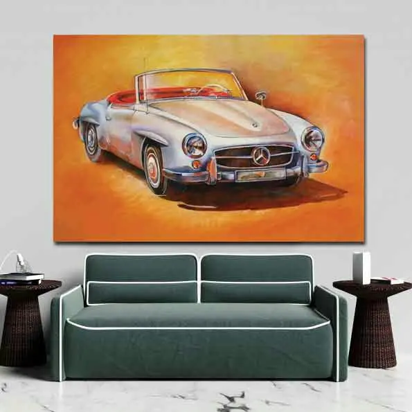 تابلو بوم چاپی لاویا طرح ماشین بنز کد ART-984