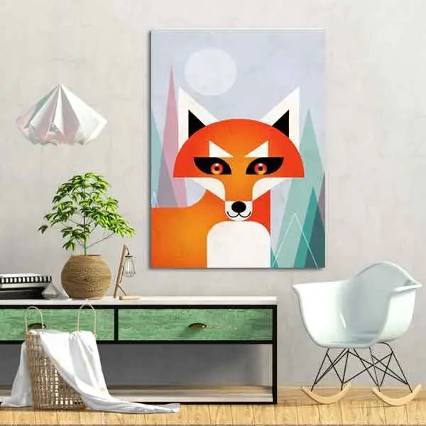 تابلو بوم چاپی لاویا طرح روباه کد ART-3192